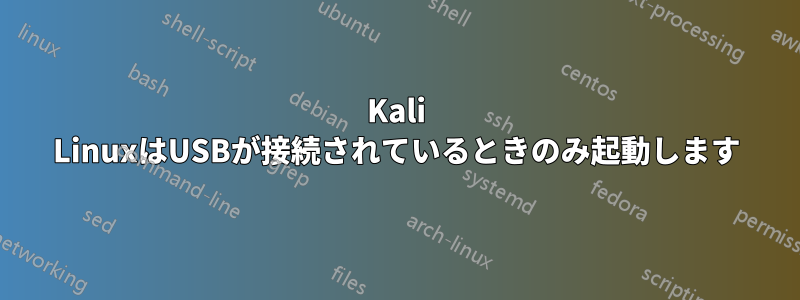 Kali LinuxはUSBが接続されているときのみ起動します