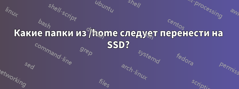 Какие папки из /home следует перенести на SSD?