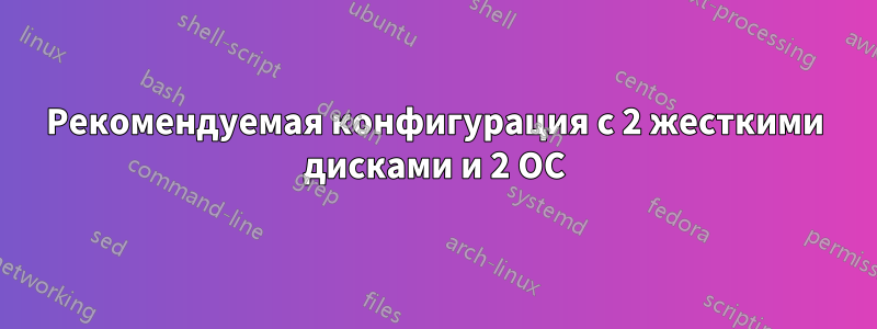 Рекомендуемая конфигурация с 2 жесткими дисками и 2 ОС