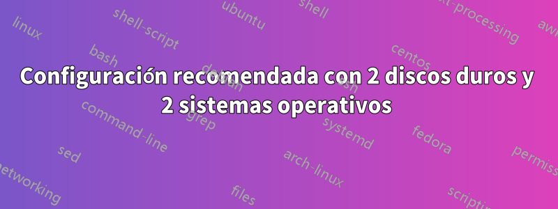 Configuración recomendada con 2 discos duros y 2 sistemas operativos