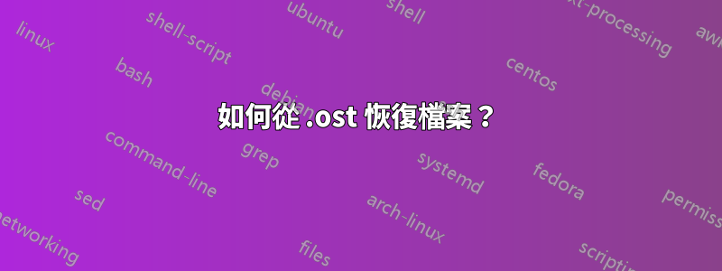 如何從 .ost 恢復檔案？