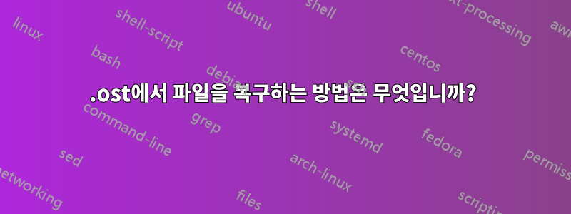 .ost에서 파일을 복구하는 방법은 무엇입니까?