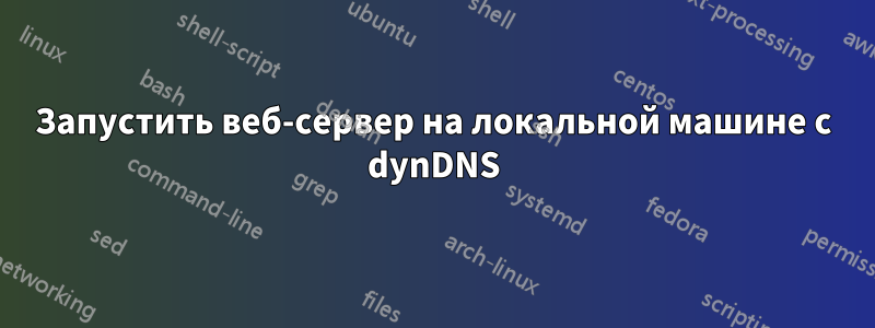 Запустить веб-сервер на локальной машине с dynDNS