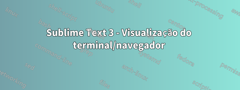 Sublime Text 3 - Visualização do terminal/navegador