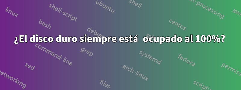 ¿El disco duro siempre está ocupado al 100%?