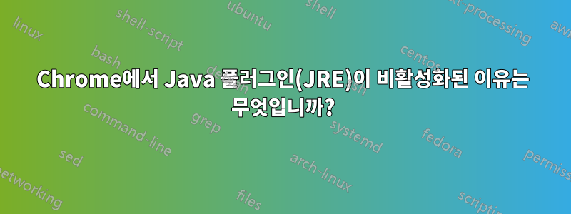 Chrome에서 Java 플러그인(JRE)이 비활성화된 이유는 무엇입니까?