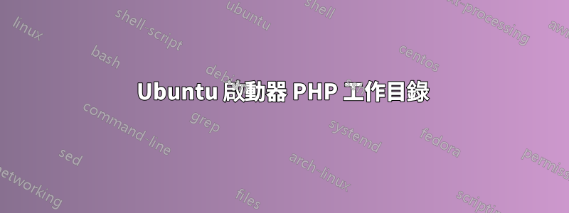 Ubuntu 啟動器 PHP 工作目錄