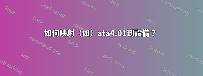 如何映射（如）ata4.01到設備？