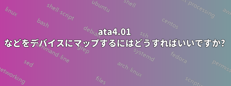 ata4.01 などをデバイスにマップするにはどうすればいいですか?