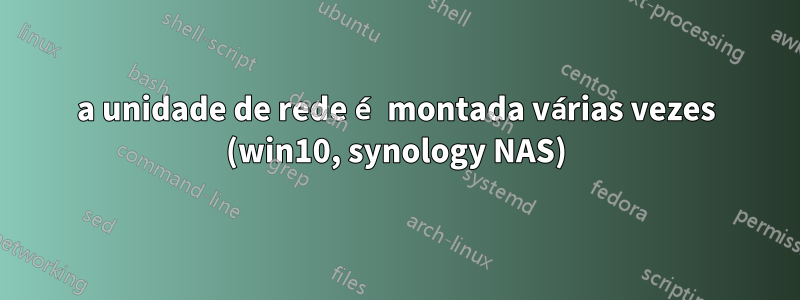 a unidade de rede é montada várias vezes (win10, synology NAS)