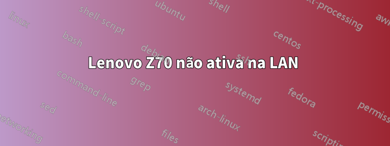 Lenovo Z70 não ativa na LAN