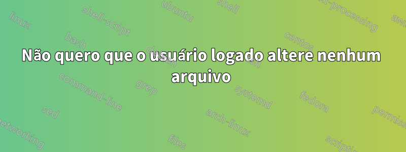 Não quero que o usuário logado altere nenhum arquivo