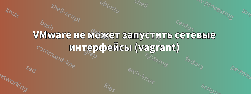 VMware не может запустить сетевые интерфейсы (vagrant)