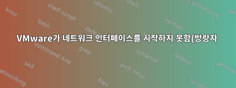 VMware가 네트워크 인터페이스를 시작하지 못함(방랑자)