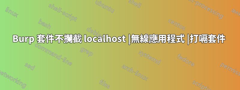 Burp 套件不攔截 localhost |無線應用程式 |打嗝套件