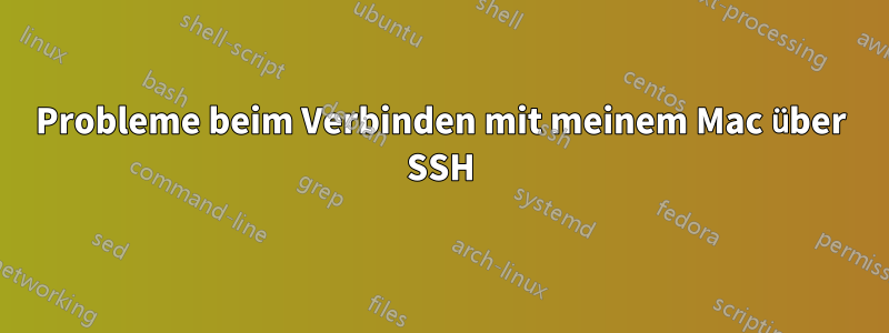 Probleme beim Verbinden mit meinem Mac über SSH