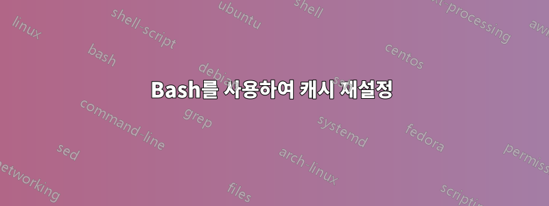 Bash를 사용하여 캐시 재설정