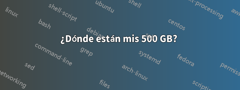 ¿Dónde están mis 500 GB?