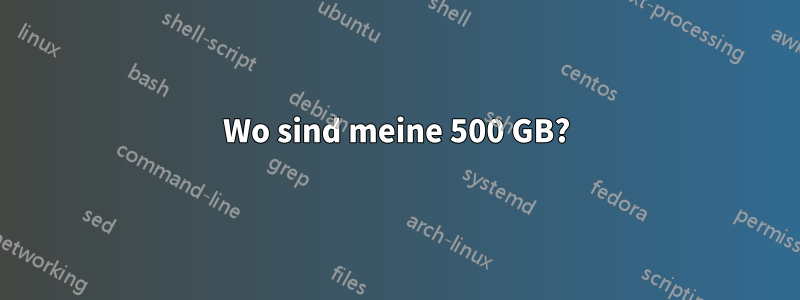 Wo sind meine 500 GB?