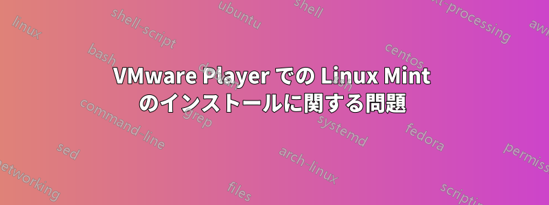 VMware Player での Linux Mint のインストールに関する問題