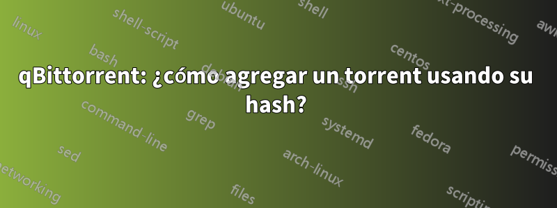 qBittorrent: ¿cómo agregar un torrent usando su hash?