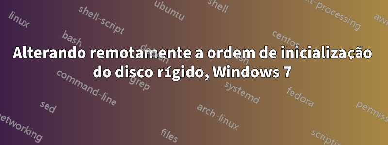 Alterando remotamente a ordem de inicialização do disco rígido, Windows 7