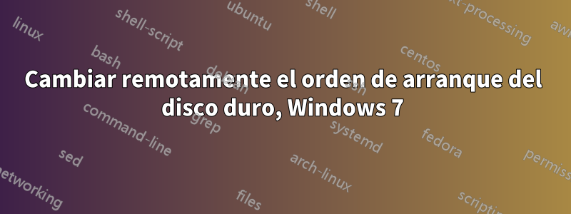 Cambiar remotamente el orden de arranque del disco duro, Windows 7