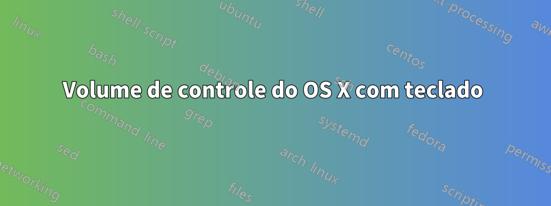 Volume de controle do OS X com teclado