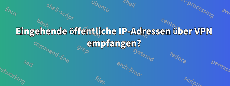 Eingehende öffentliche IP-Adressen über VPN empfangen?