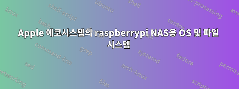 Apple 에코시스템의 raspberrypi NAS용 OS 및 파일 시스템