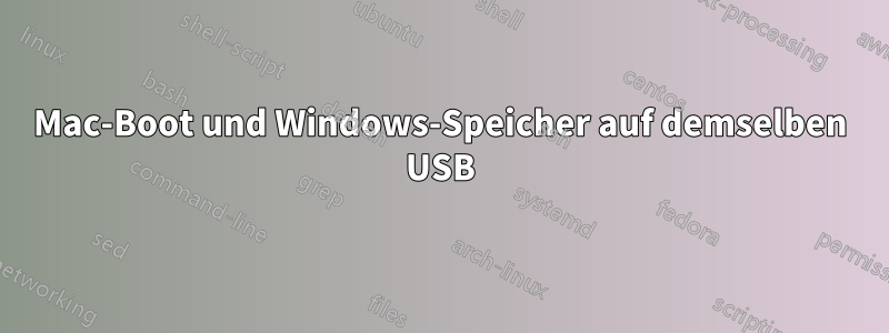 Mac-Boot und Windows-Speicher auf demselben USB