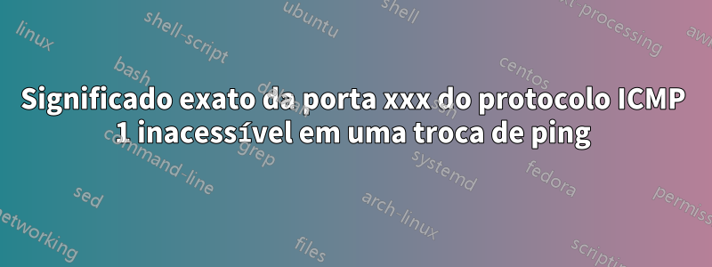 Significado exato da porta xxx do protocolo ICMP 1 inacessível em uma troca de ping