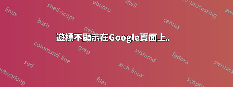 遊標不顯示在Google頁面上。