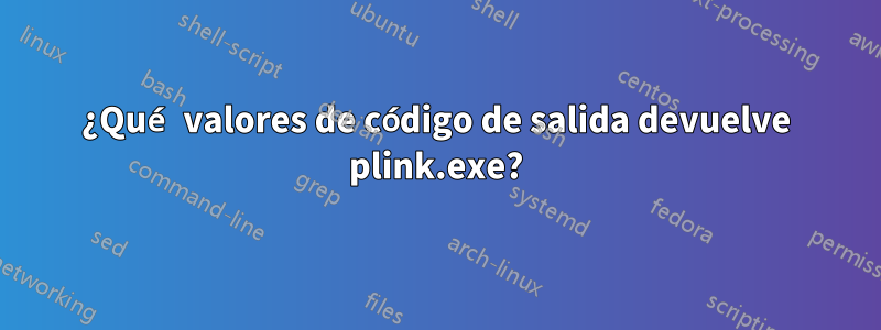 ¿Qué valores de código de salida devuelve plink.exe?