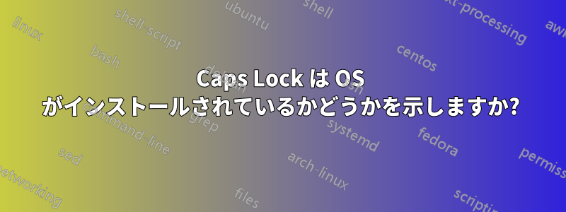 Caps Lock は OS がインストールされているかどうかを示しますか?