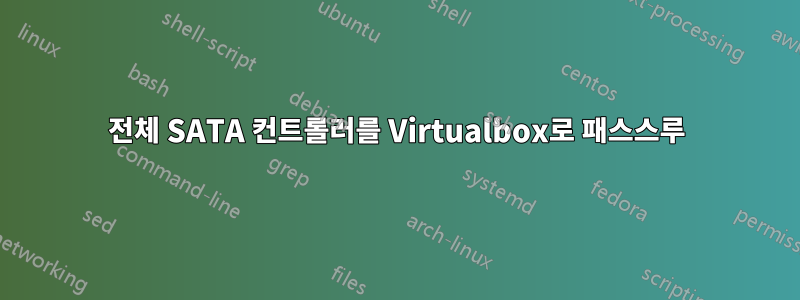 전체 SATA 컨트롤러를 Virtualbox로 패스스루