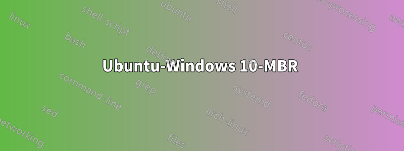 Ubuntu-Windows 10-MBR