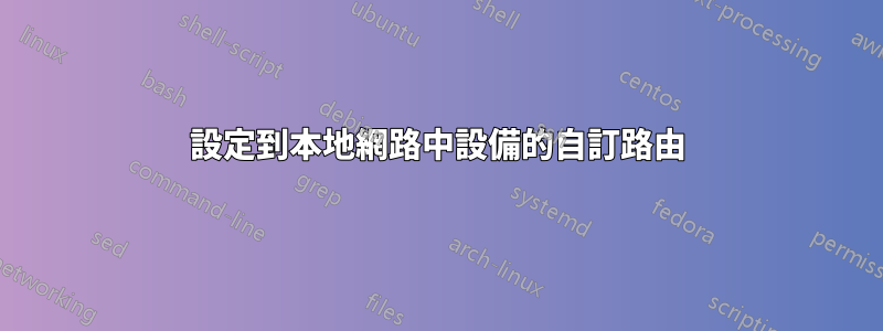 設定到本地網路中設備的自訂路由