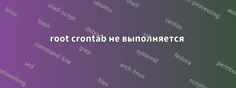 root crontab не выполняется