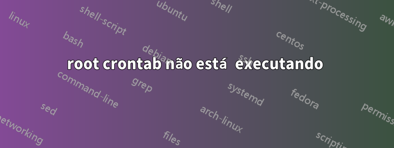 root crontab não está executando