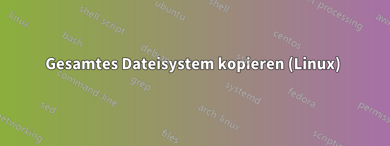 Gesamtes Dateisystem kopieren (Linux)