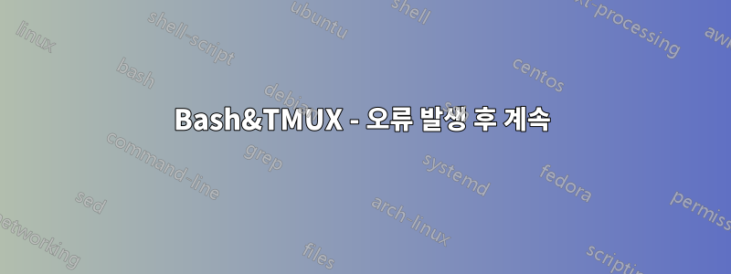 Bash&TMUX - 오류 발생 후 계속