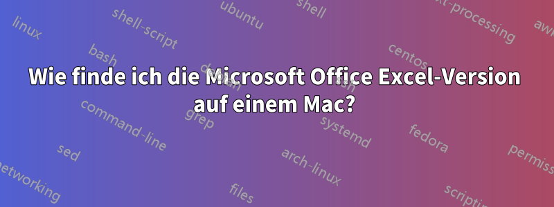 Wie finde ich die Microsoft Office Excel-Version auf einem Mac?