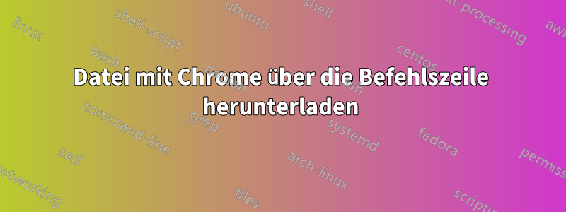 Datei mit Chrome über die Befehlszeile herunterladen