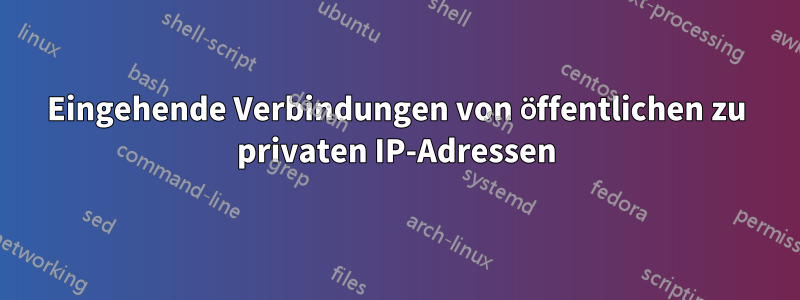 Eingehende Verbindungen von öffentlichen zu privaten IP-Adressen