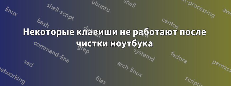 Некоторые клавиши не работают после чистки ноутбука