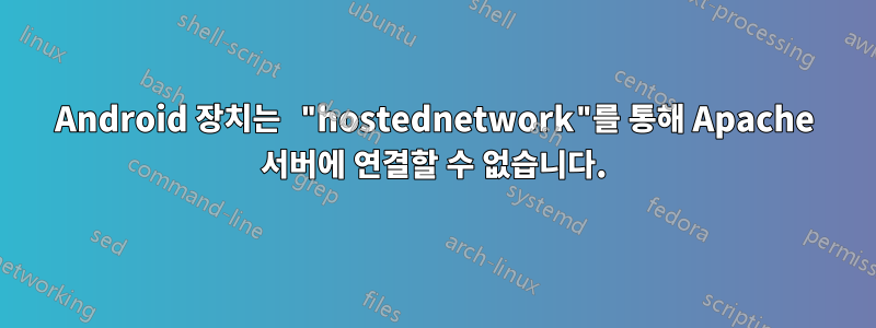 Android 장치는 "hostednetwork"를 통해 Apache 서버에 연결할 수 없습니다.