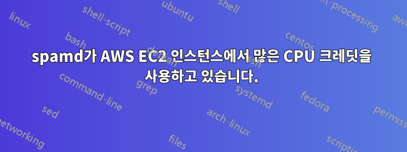 spamd가 AWS EC2 인스턴스에서 많은 CPU 크레딧을 사용하고 있습니다.