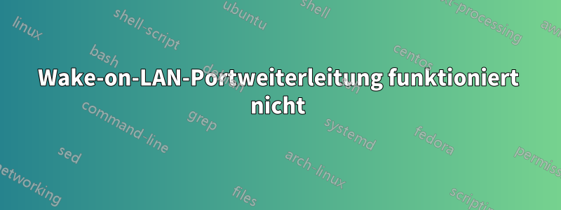 Wake-on-LAN-Portweiterleitung funktioniert nicht