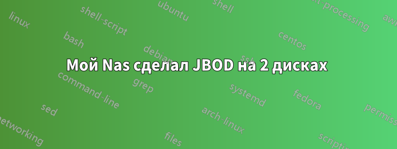 Мой Nas сделал JBOD на 2 дисках